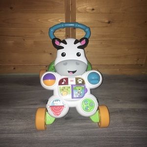 Zebra walking push toy